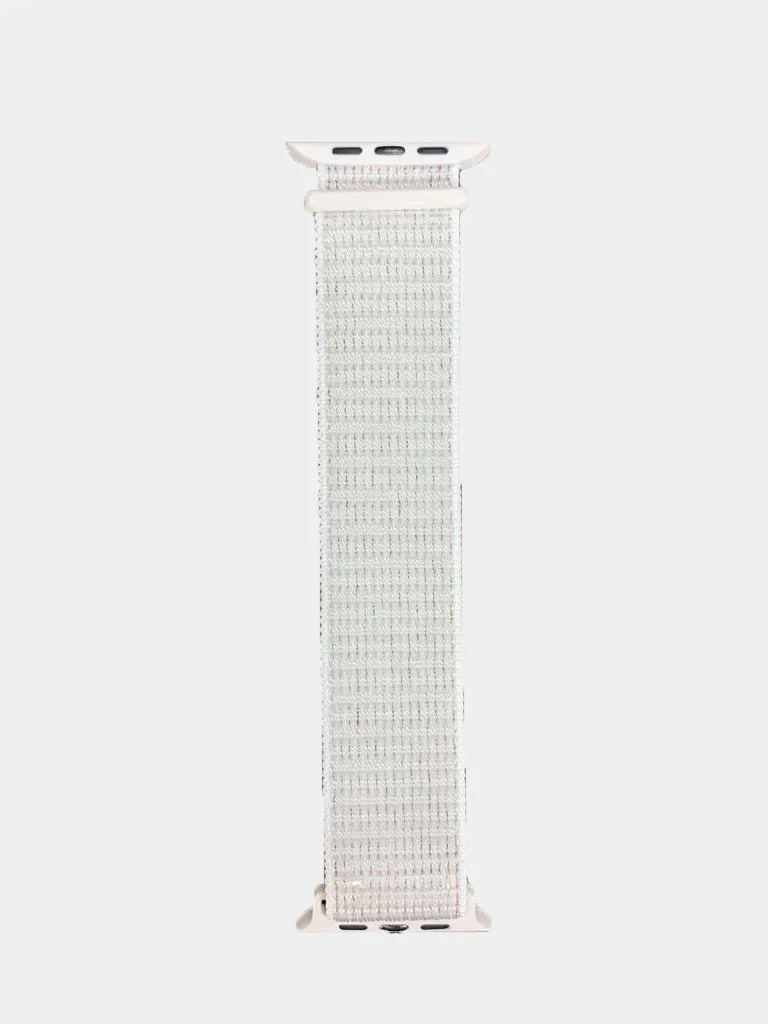 Белый нейлоновый (текстильный/тканевый) ремешок для Apple Watch