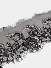 Кружево "Реснички", 140 мм х 3, +/- 0,5 м, чёрное