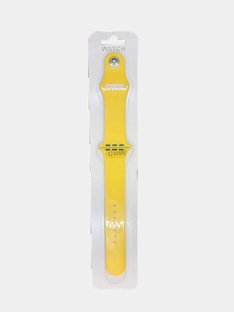 Желтый силиконовый ремешок для Apple Watch 42-44 мм
