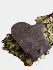 Набор для бани и сауны, тёмный, из войлока, 3 предмета