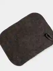 Набор для бани и сауны, тёмный, из войлока, 3 предмета