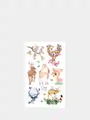 Оливковый татуировки "Единороги, мультяшные животные", 12*7,5 см