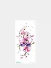 Розовый татуировки "Животные и растения", 21*10 см