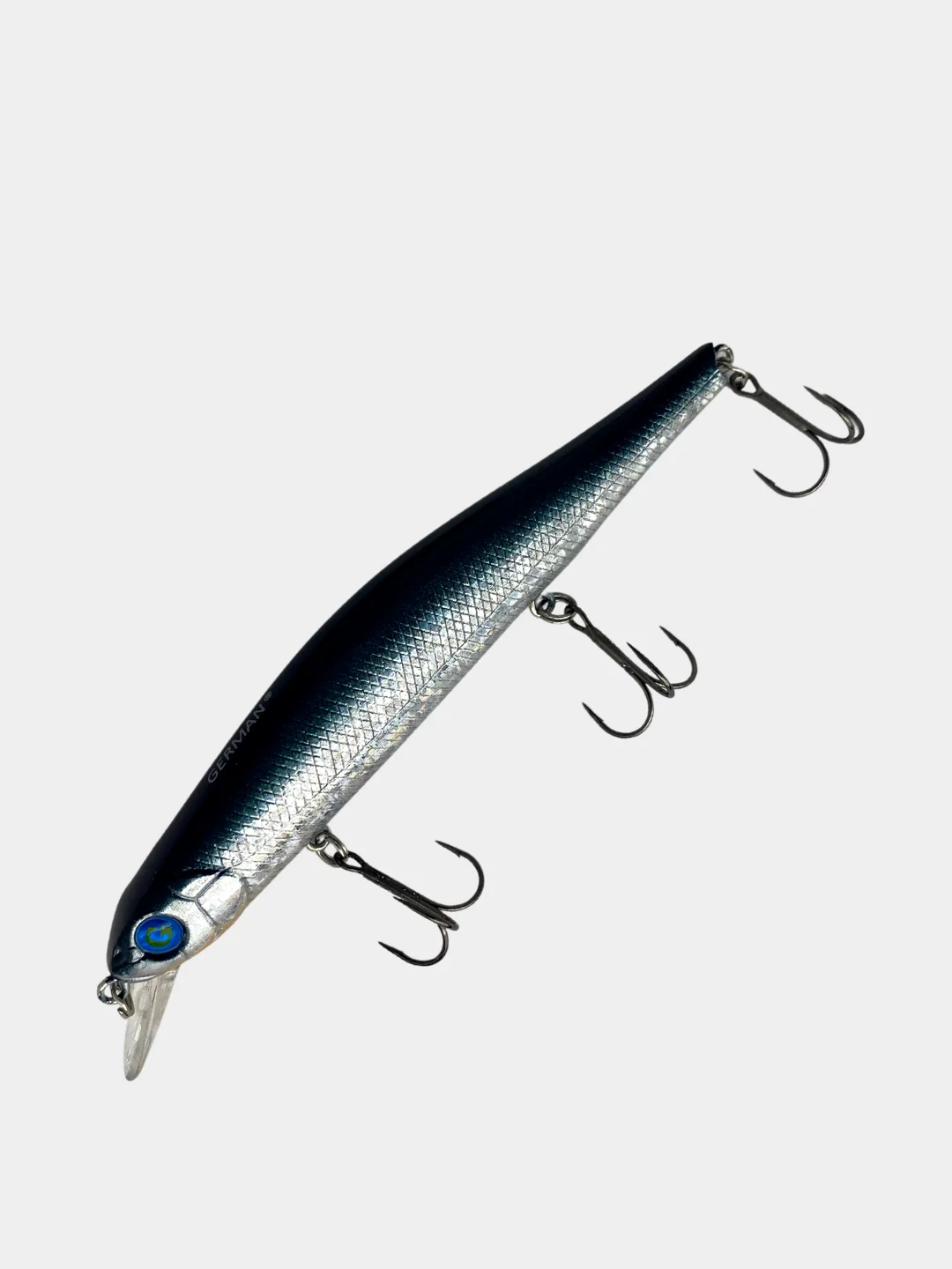 Серебряный воблер German Evil Pike 110 (16.5 гр)