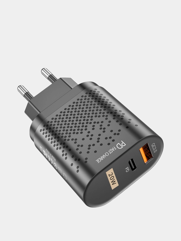 Зарядное устройство USLION QC3.0 с быстрой зарядкой PD 20 Вт
