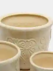 Набор горшков "Сириус", белый, 3 штуки, 3 размера