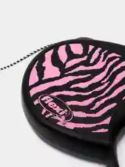 Поводок-рулетка Flexi Safari для выгула собак трос S, 5м 12кг, pink Zebra