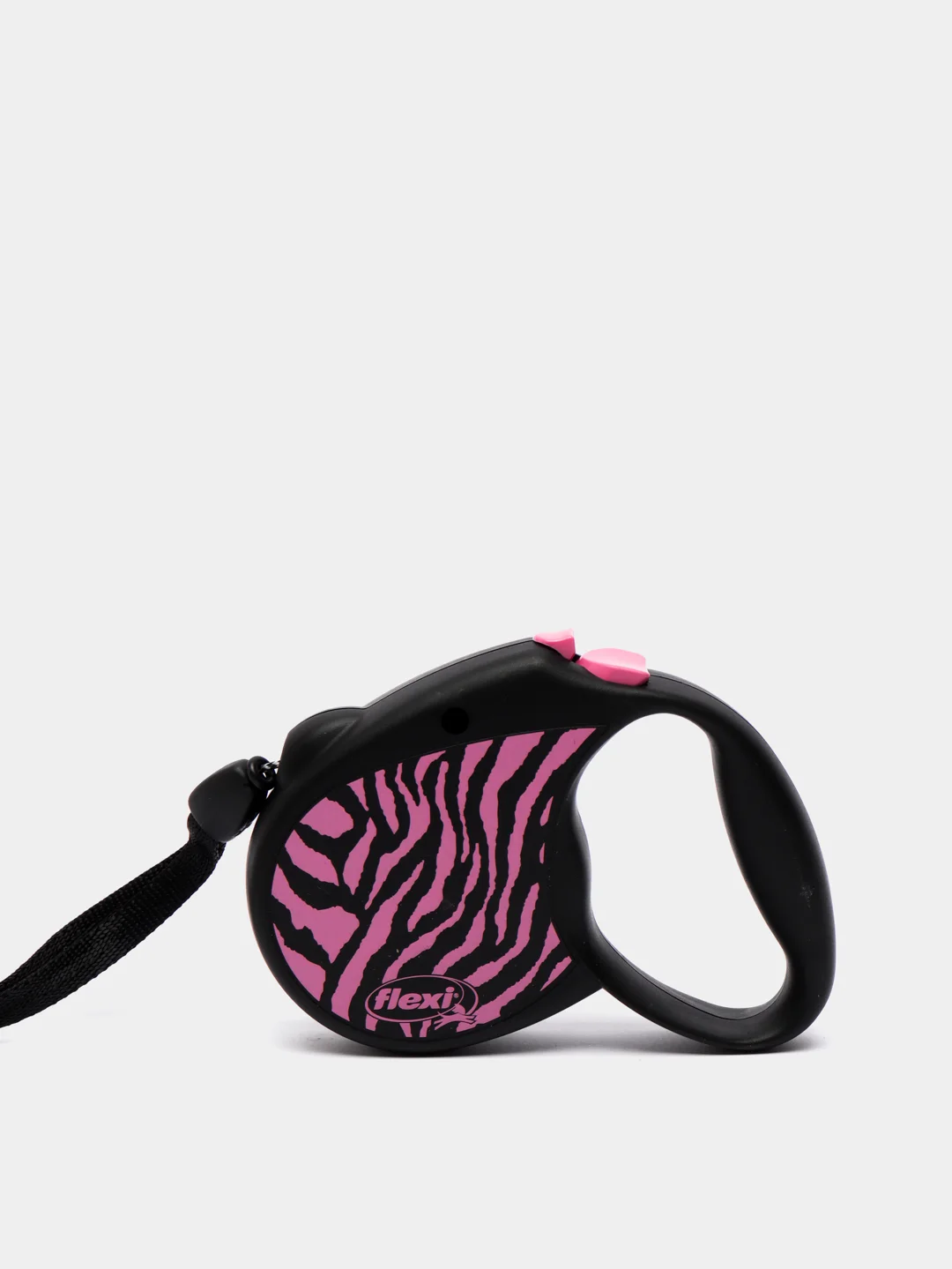 Поводок-рулетка Flexi Safari для выгула собак трос S, 5м 12кг, pink Zebra