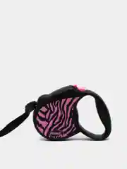 Поводок-рулетка Flexi Safari для выгула собак трос S, 5м 12кг, pink Zebra
