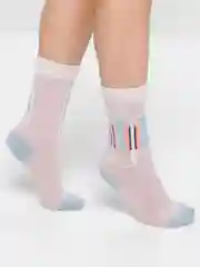 Белый носки с принтом "Окна"