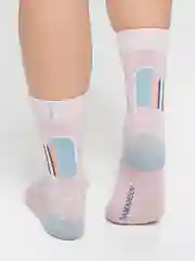 Белый носки с принтом "Окна"