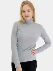 Водолазка женская из кашкорсе серого цвета