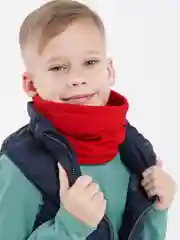 Красный флисовый снуд-бафф