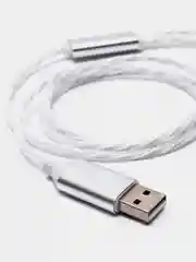 Небесно-голубой кабель зарядный 3-в-1 подсветкой для iPhone, Android micro USB Type-C Lightning
