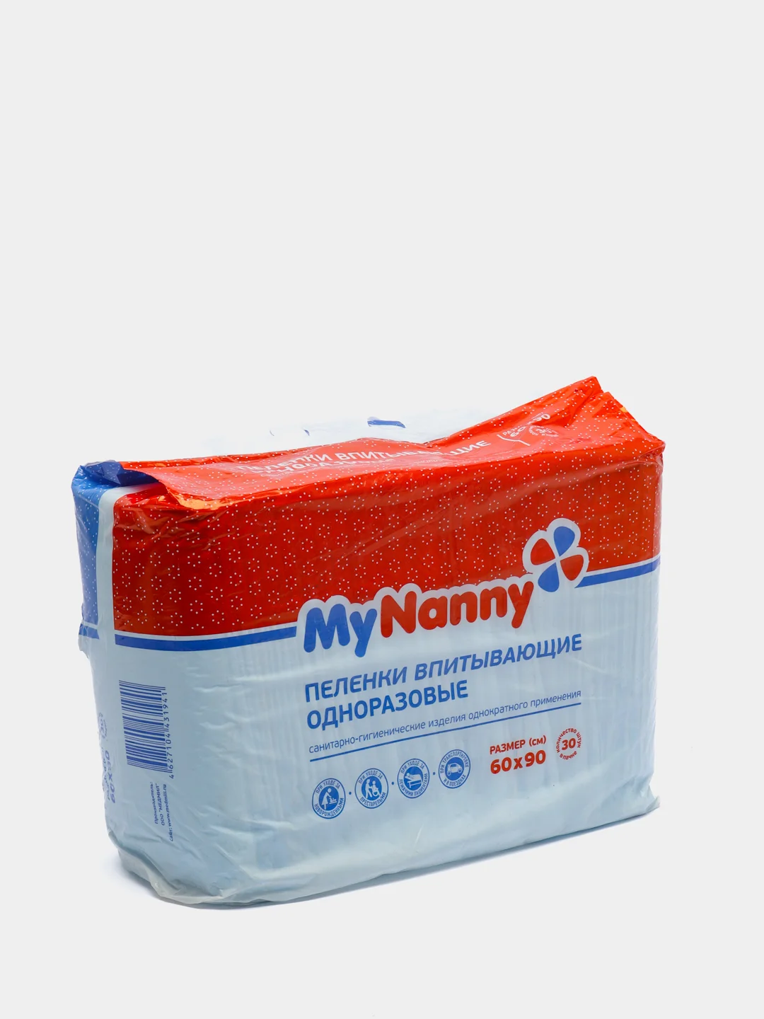 Пеленка впитывающая Medmil "My Nanny", одноразовая,  60*90 см, 30 штук