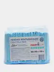 Пеленка впитывающая одноразовая MEDMIL "Люкс", 60*40 сантиметров, по 30 штук