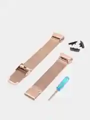 Розовый металлический ремешок для Huawei Band 6 / Honor Band 6