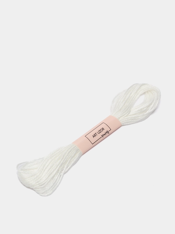 Нитки мулине Blanc, белые, 8 м