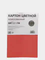 Картон цветной, немелованный, А4, 6 листов, 6 цветов, плотность 220 г/м