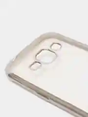 Серебряный чехол силиконовый Samsung J1 2015