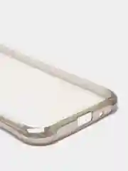 Серебряный чехол силиконовый Samsung J1 2015