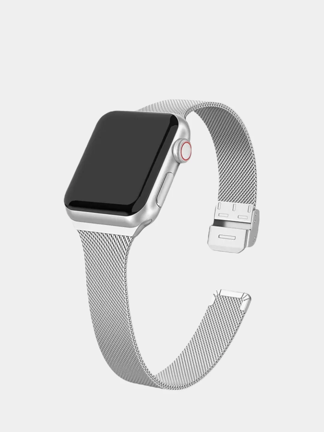 Серебряный металлический ремешок Apple Watch 38 / 40 / 41 / 42 / 44 / 45 / 49 мм браслет стальной