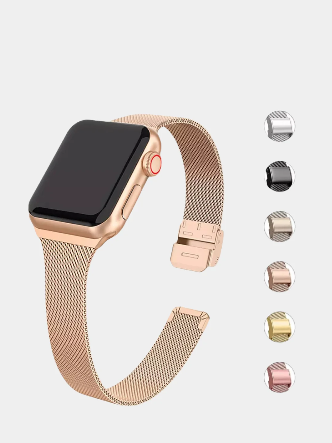 Золотой металлический ремешок Apple Watch 38 / 40 / 41 / 42 / 44 / 45 / 49 мм браслет стальной