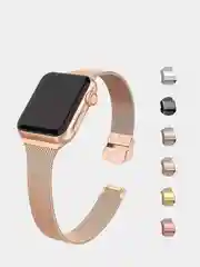 Золотой металлический ремешок Apple Watch 38 / 40 / 41 / 42 / 44 / 45 / 49 мм браслет стальной