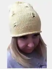 Светло-жёлтый шапка, шапка женская, шапка, вязанная шапка