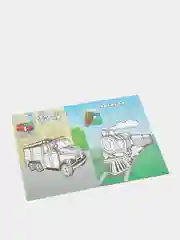Раскраска с цветным фоном, "Транспорт", А5, 16 страниц, 162 х 234 мм