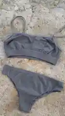 Серый металлик топ  женский, бюстгалтер бесшовный