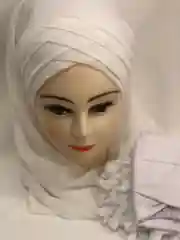 Серый меланж платок мусульманский /Хиджаб/никах /Платок на никах/Готовый платок/Тюрбан/
