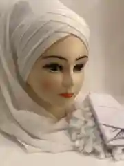 Серый меланж платок мусульманский /Хиджаб/никах /Платок на никах/Готовый платок/Тюрбан/