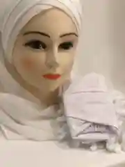 Серый меланж платок мусульманский /Хиджаб/никах /Платок на никах/Готовый платок/Тюрбан/