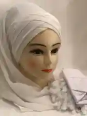 Серый меланж платок мусульманский /Хиджаб/никах /Платок на никах/Готовый платок/Тюрбан/