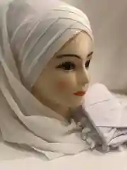 Серый меланж платок мусульманский /Хиджаб/никах /Платок на никах/Готовый платок/Тюрбан/