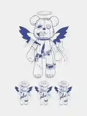 Временная травяная татуировка "Bearbrick"