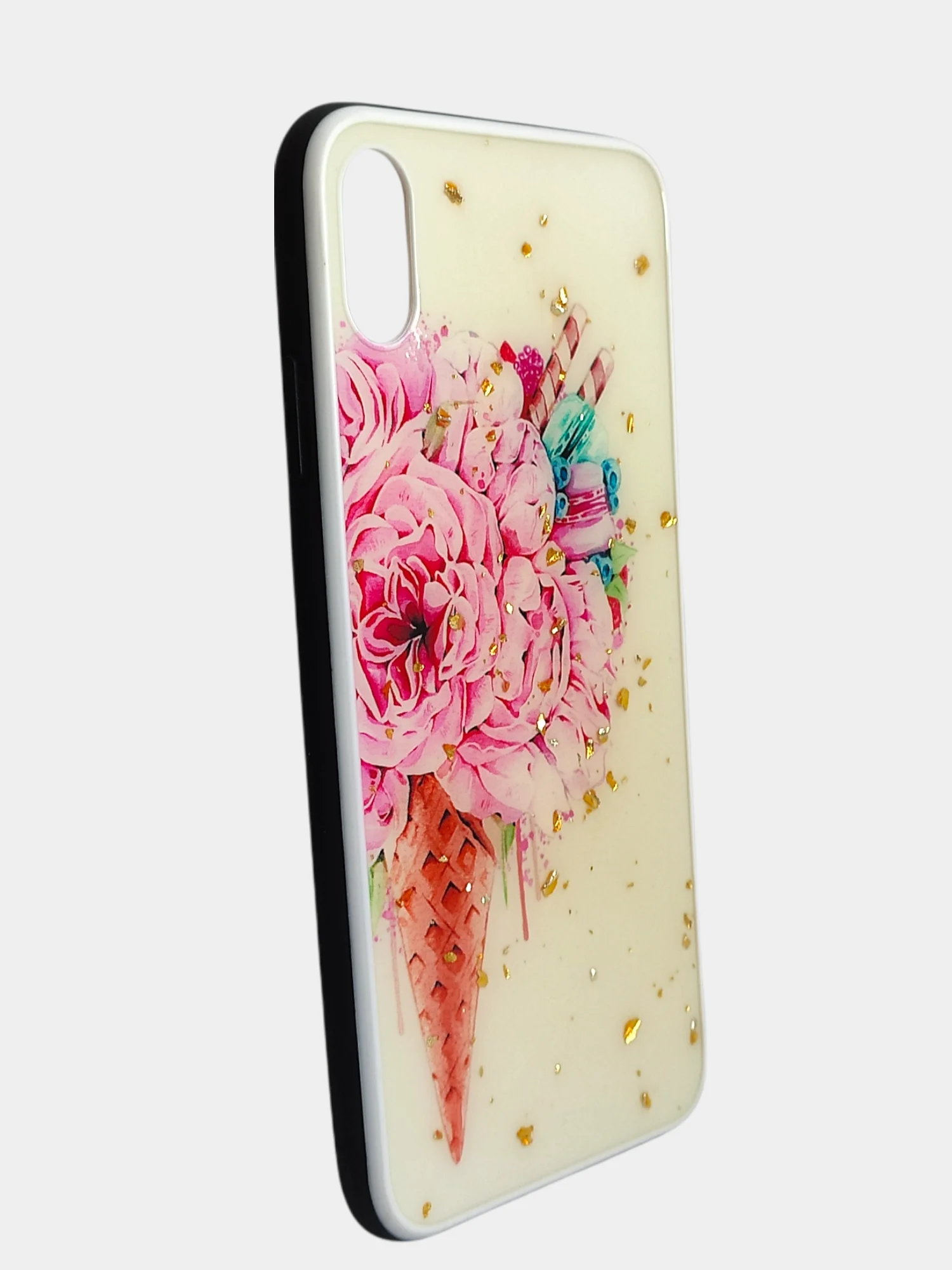 Бежевый меланж стеклянный чехол с рисунком принтом картинкой для iphone 11 pro max xs max xr 6s 7+ 8 plus