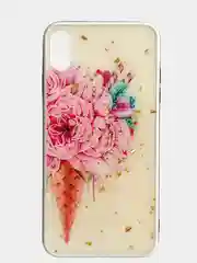 Бежевый меланж стеклянный чехол с рисунком принтом картинкой для iphone 11 pro max xs max xr 6s 7+ 8 plus