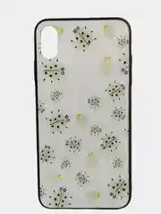 Бирюзовый стеклянный чехол с рисунком принтом картинкой для iphone 11 pro max xs max xr 6s 7+ 8 plus