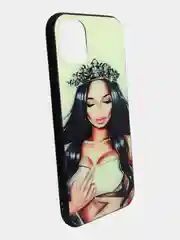 Зеленый стеклянный чехол с рисунком принтом картинкой для iphone 11 pro max xs max xr 6s 7+ 8 plus