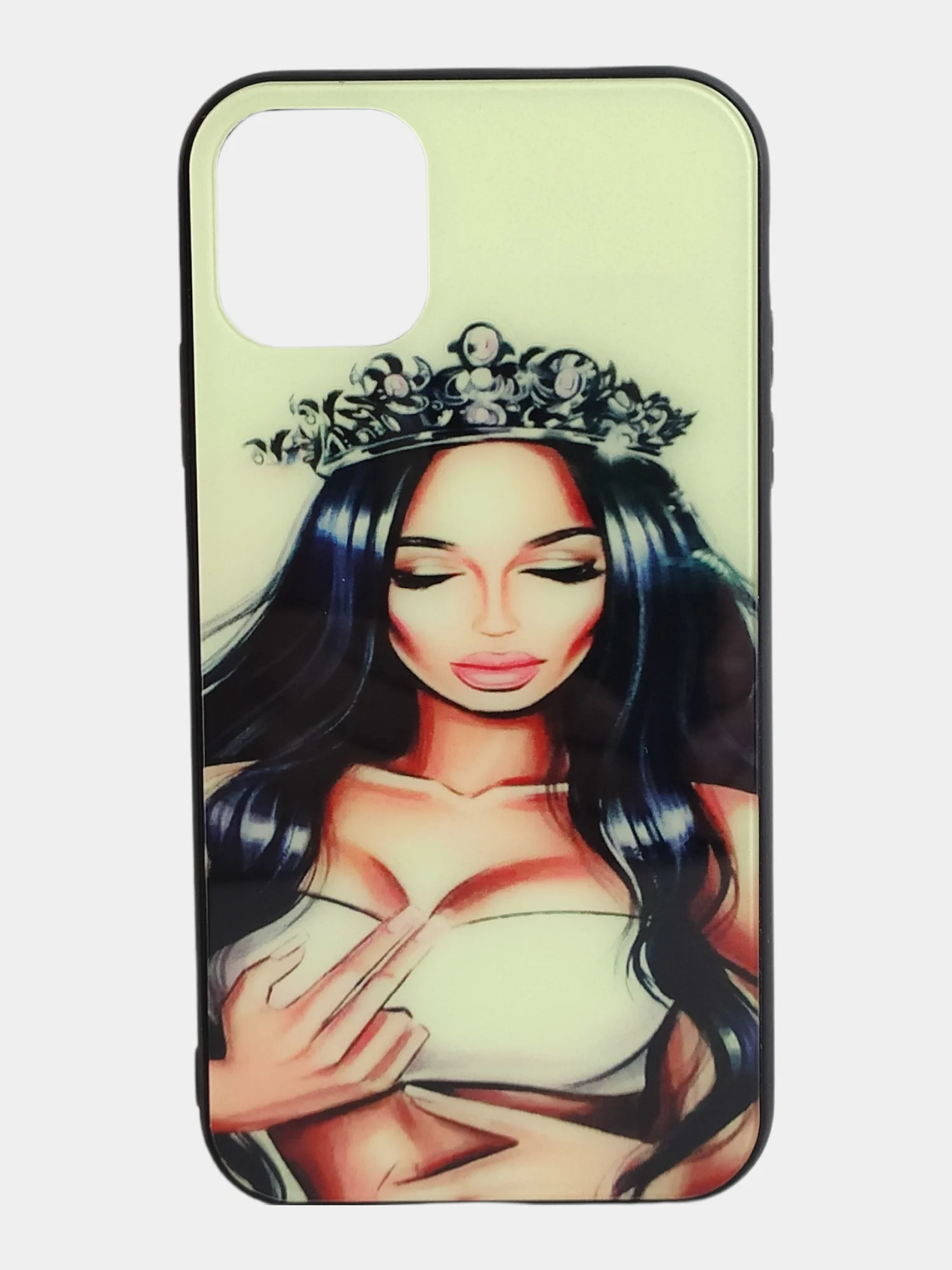 Зеленый стеклянный чехол с рисунком принтом картинкой для iphone 11 pro max xs max xr 6s 7+ 8 plus