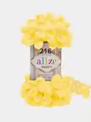 Желтый пряжа Alize puffy петельки
