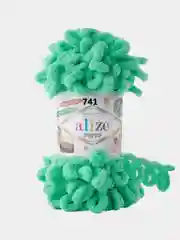 Бирюзовый пряжа Alize puffy петельки