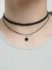 Красный чокер женский / цепочка / укарашение на шею / колье / кулон / ожерелье / подвеска