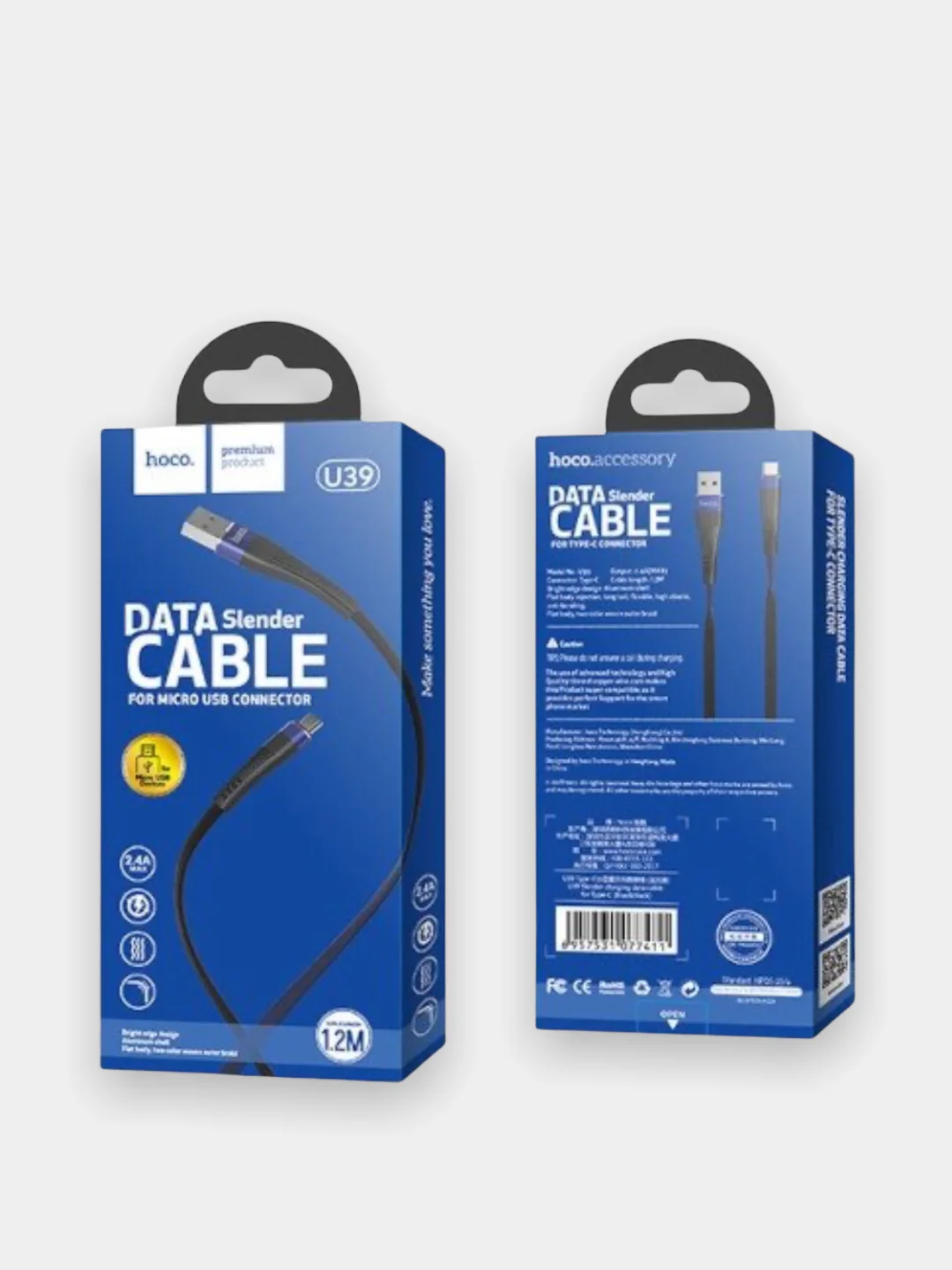 Кабель Hoco U39, Type-C, Micro USB, Lightning (iPhone)