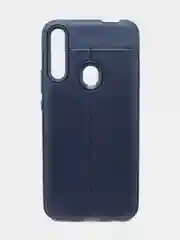 Темно-синий чехол для iPhone 13 с тиснением под кожу