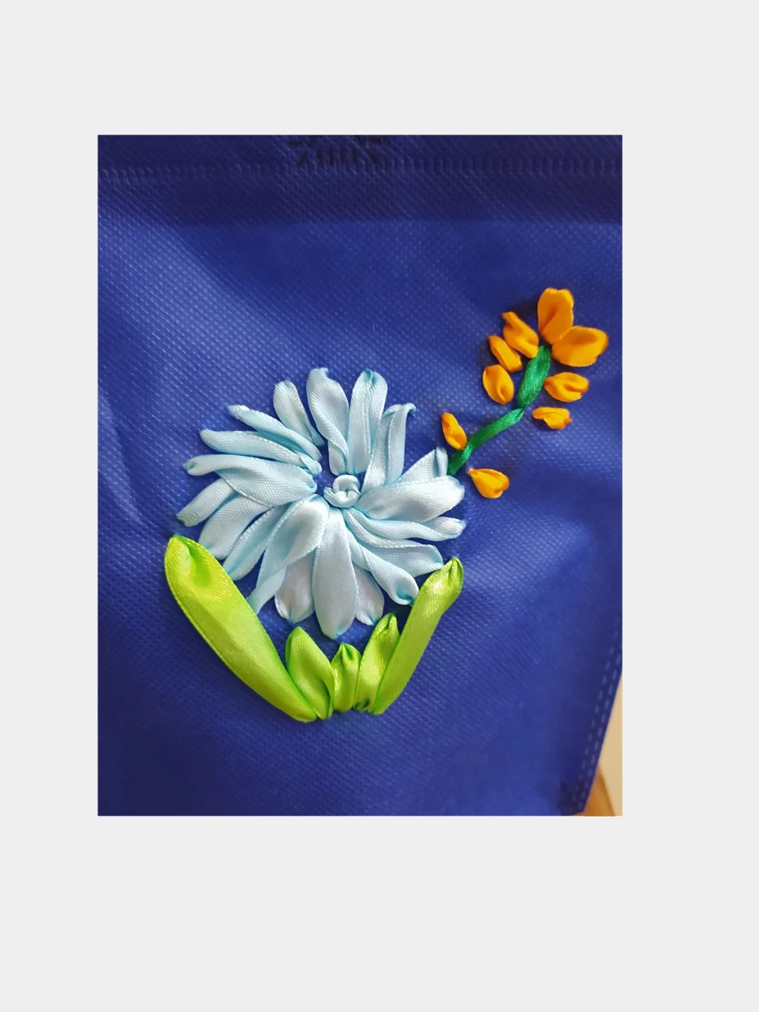 Темно-синий сумка, рисунок ручной работы, 43*35 см, шоппер, экосумка, для продуктов, для учебников