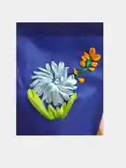 Темно-синий сумка, рисунок ручной работы, 43*35 см, шоппер, экосумка, для продуктов, для учебников