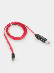 Белый кабель Hoco U29, Type-C, Micro USB, Lishtning, с дисплеем